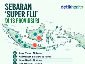 Infografis: Super Flu Terdeteksi di 13 Provinsi RI, Ini Sebarannya