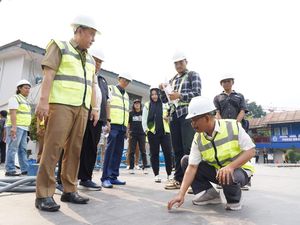 Tinjau GOR Pajajaran, DPRD Bogor Tekankan Kualitas Proyek