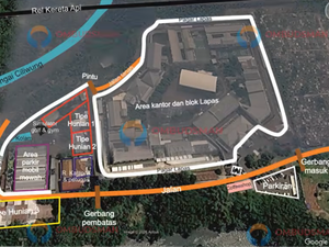 Rumah Cluster Lapas Cibinong Dilihat dari Atas