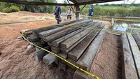 Polres Rohil Sita 20 Ton Kayu Illegal Logging, Sebagian Sudah Jadi Pintu