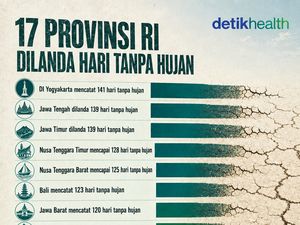 Infografis: 17 Provinsi RI Dilanda Hari Tanpa Hujan, DIY 141 Hari