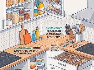 Jangan Asal Simpan, Ini Aturan Menata Barang di Kitchen Set
