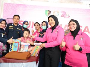 Bhayangkari Sumsel Bagi Paket Sembako & Dekatkan Layanan Kesehatan Warga