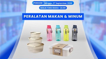 Tempat Bekal &amp; Botol Minum Rp 12.000 di Transmart Full Day Sale