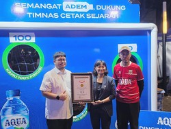 Kolaborasi AQUA & La Grande Cetak MURI Lewat Human Mural BELIEVE