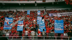 2.625 Suporter Terlibat Pembuatan Human Mural BELIEVE di Laga Vs Singapura