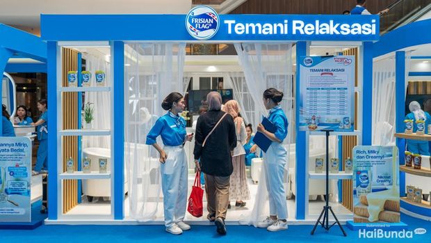 Booth Pampering spesial #TanggalMerahuntukIbu yang dihadirkan Frisian Flag di Bandung