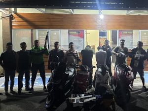 2 Begal Bersenpi di Way Kanan Ditangkap, 4 Motor Disita