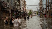 Thailand Dikepung Banjir, Ular-Buaya Raksasa Bermunculan