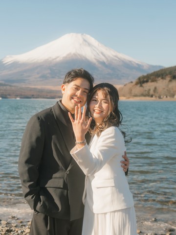 Foto: Momen Romantis Jerome Polin Lamar Kekasih, 'Disaksikan' Gunung Fuji