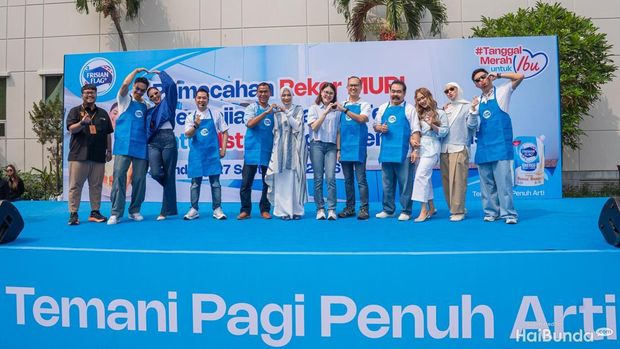 Pemecahan rekor MURI dihadiri oleh #BapakBapakFrisianFlag