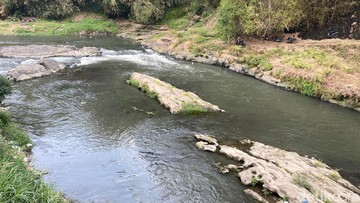 Air Sungai Brantas Malang Berubah Ungu, Warga Khawatir Limbah Beracun