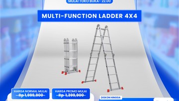 Cuma di Transmart Full Day Sale, Beli Tangga Multifungsi Dapat Diskon Gede