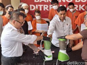 Polda Sumsel Musnahkan 3 Kg Sabu-Ratusan Pil Ekstasi dengan Cara Diblender