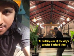 Sempat Malu Jadi Pengantar Makanan, Pria Ini Sekarang Jadi Pemilik Resto Seafood
