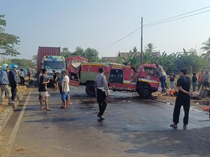 Mobil Damkar Pangkep Terguling Saat Bertugas, 2 Personel Tewas