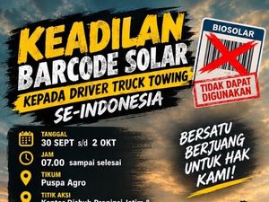 250 Truk Towing-Fuso Turun ke Jalanan Surabaya Protes Barcode BBM