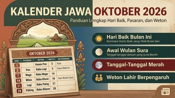 Kalender Jawa 1 Oktober 2026, Simak Watak Weton Kamis Legi