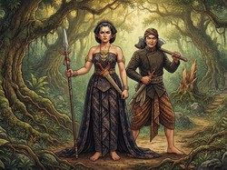 Legenda Riya Sinir dan Dara Hitam Merebut Tengkorak Patih Gumantar