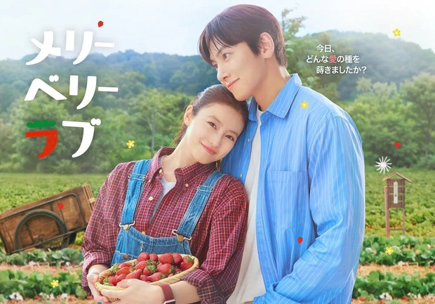 Potret Imada Mio dan Ji Chang Wook dalam poster drama 'Merry Berry Love' yang akan segera tayang pada awal Oktober.