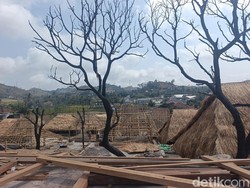 Warga Gotong Royong Bangun Ulang Desa Adat Sade Usai Kebakaran