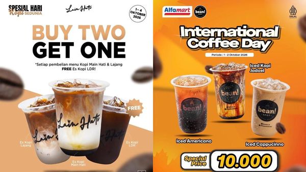 Serbu Yuk! 10 Promo Kopi Cuan dalam Rangka Hari Kopi Sedunia