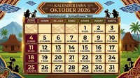 Kalender Jawa 11 Oktober 2026, Hari Ini Weton Minggu Legi