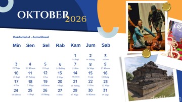 Kalender Jawa 3 Oktober 2026, Hari Ini Weton Sabtu Pon