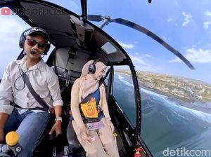 Sempat Dapat Pengalaman Buruk, Ria Ricis Naik Helikopter Tempat Lain di Bali