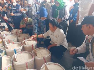 Cek Pasar Induk Cipinang, Titiek Soeharto Sebut Stok Beras Aman Tanpa Impor