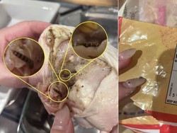 Ngeri! Ayam Potong di Supermarket Ini Dipenuhi Cacing