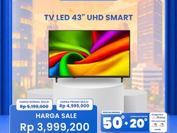 LED TV 43 dan Inch di Transmart Full Day Sale Diskon sampai 70%