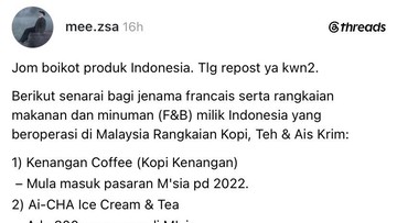 Viral! Netizen Malaysia Serukan Boikot Produk Kuliner Indonesia di Negeri Jiran