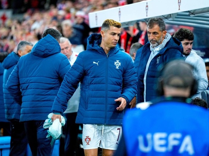 Soccer Football - Nations League - Group A4 - Norway v Portugal - Ullevaal Stadion, Oslo, Norway - September 27, 2026 Portugal's Cristiano Ronaldo before the match Cornelius Poppe/NTB via REUTERS ATTENTION EDITORS - THIS IMAGE WAS PROVIDED BY A THIRD PARTY. NORWAY OUT. NO COMMERCIAL OR EDITORIAL SALES IN NORWAY.