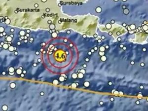 Gempa M 4,6 Guncang Laut Selatan Malang Terasa hingga Tulungagung-Jember