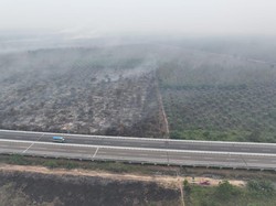 Karhutla Dekat Perkebunan dan Tol Terpeka OKI Meluas hingga 140 Hektare