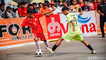 Potret Keseruan Kompetisi Street Soccer Pelajar Jakarta