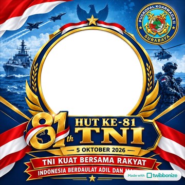 30 Twibbon HUT TNI 5 Oktober, Yuk Bagikan di Media Sosial