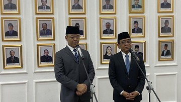 Sertijab Menko PMK, Sugiono Resmi Gantikan Pratikno