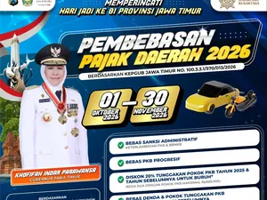 Pemutihan Pajak Kendaraan Jawa Timur Oktober 2026, Ini Rinciannya