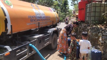Kekeringan Melanda 3 Desa di Kaki Gunung Penanggungan Mojokerto