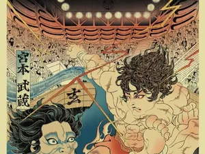 Ilustrasi Ukiyo-e Anime Baki-Dou Rayakan Penayangan di Netflix