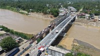 KemenPU Perkuat Tebing Sungai Jembatan Kuta Blang yang Dibangun Pasca Bencana