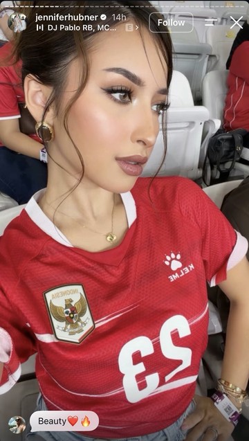 Gaya Jennifer Coppen Dukung Suami di Final FIFA ASEAN Cup 2026, Tampil Baddie
