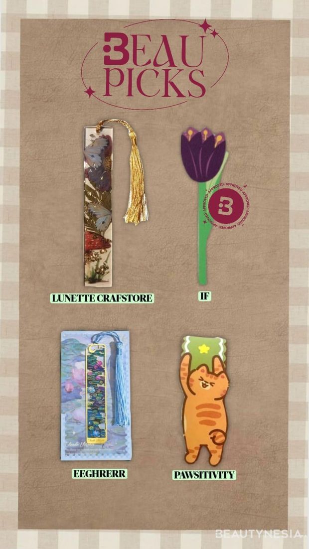 Rekomendasi pembatas buku yang aesthetic