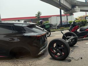 As Roda Chery Omoda 5 Copot, sampai Misah dari Bodi Mobil