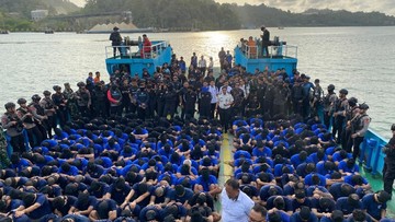 115 Napi Rutan Depok dan 198 Napi Lapas-Rutan Lainnya Dikirim ke Nusakambangan