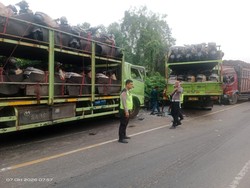 3 Truk Tabrakan Beruntun di Labusel, Sopir Pengangkut Sawit Kabur
