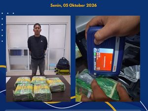 BNN Tangkap Pengedar Narkoba di Riau Modus Sembunyikan Sabu 5 Kg di Koper