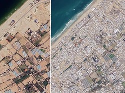 Google Maps Ungkap Potret Kehancuran Gaza dalam Kurun Waktu 3 Tahun